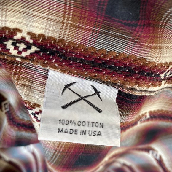 ❤️🔥SOLD❤️🔥3SIXTEEN Plaid Western Woven Brushed Softness Button-Up Men’s - Picture 6 of 9